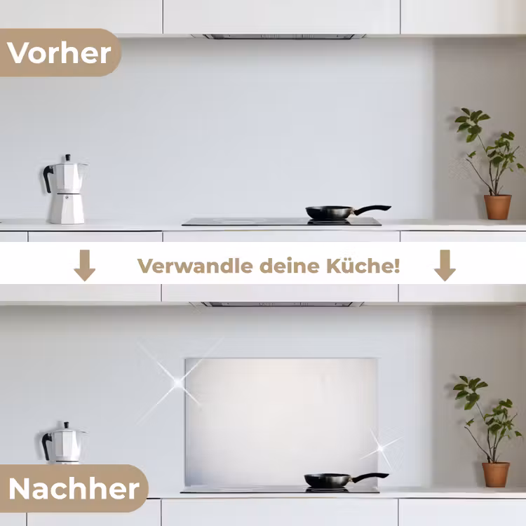 Beton - Wit - Modern keuken achterwand spatscherm klein -voor_na_DE