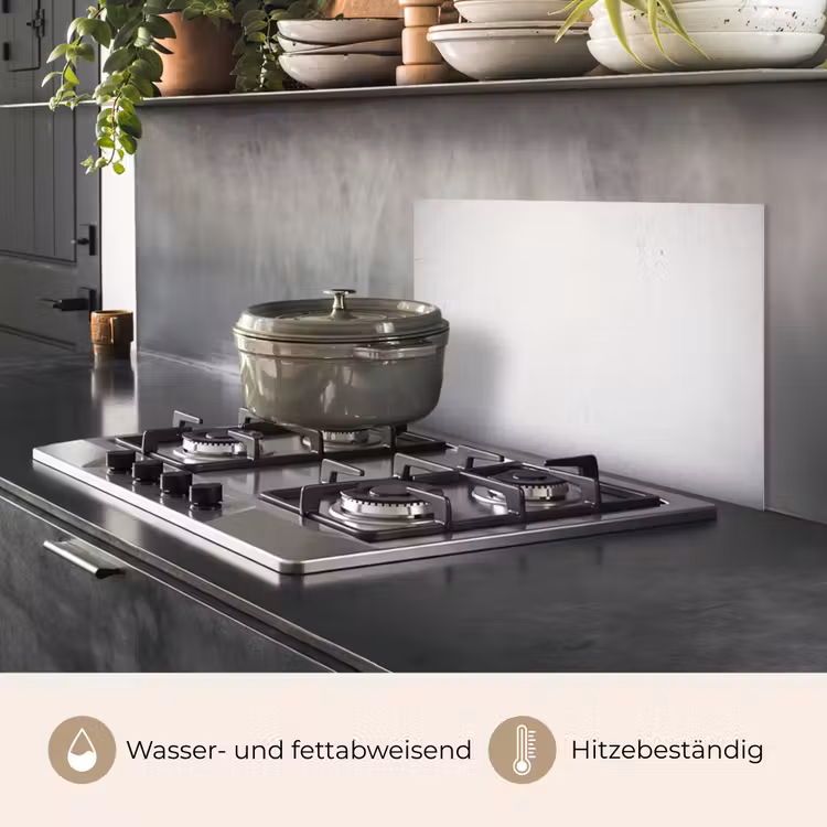 Beton - Wit - Modern keuken achterwand spatscherm klein -usp_DE
