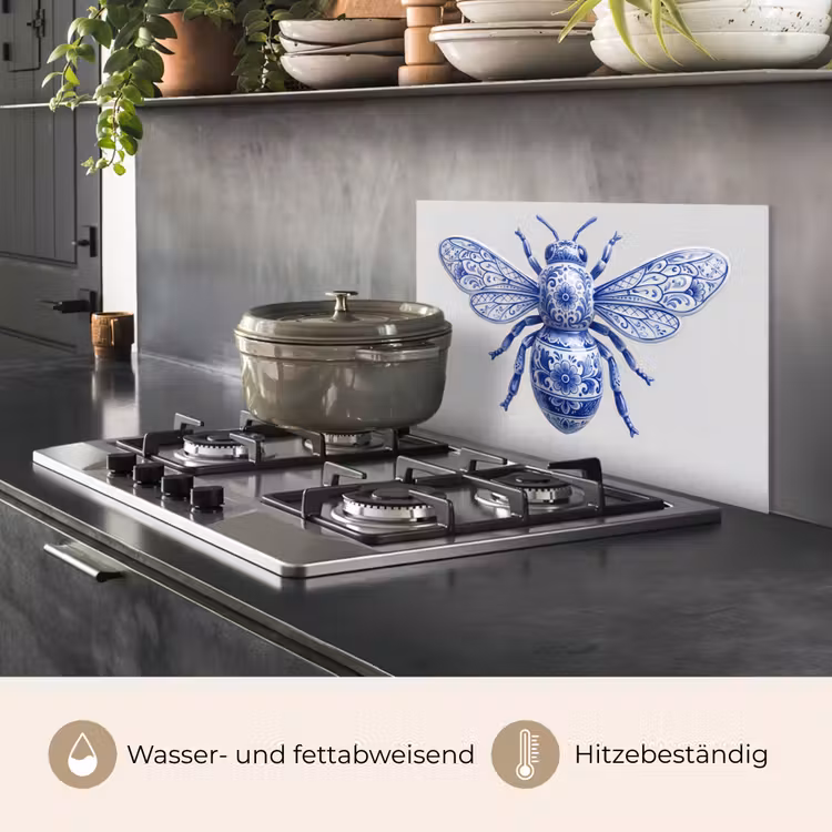 Bij - Modern - Delfts - Blauw keuken achterwand spatscherm klein -usp_DE