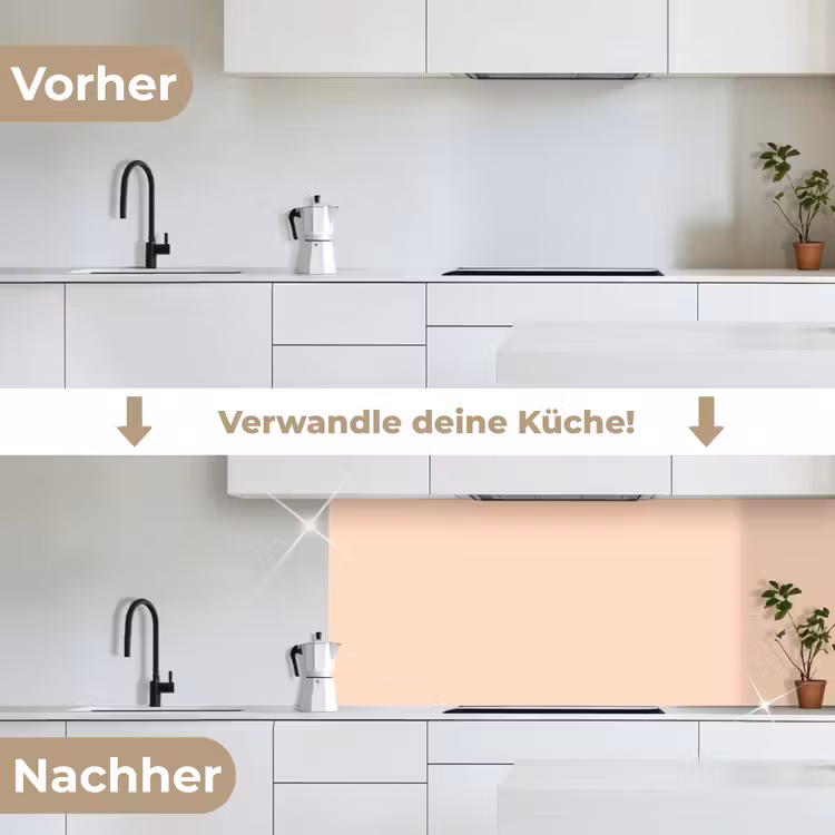 Pale - Peach - Nude keuken achterwand 2 middel 871 -voor-na_DE