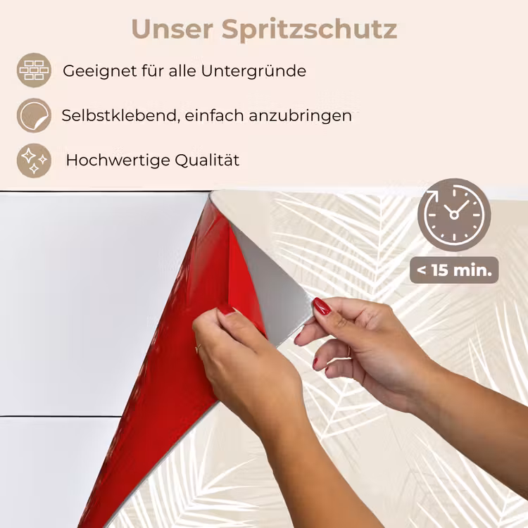 Bladeren - Beige - Wit - Botanisch - Natuur keuken achterwand spatscherm klein -spatscherm_DE