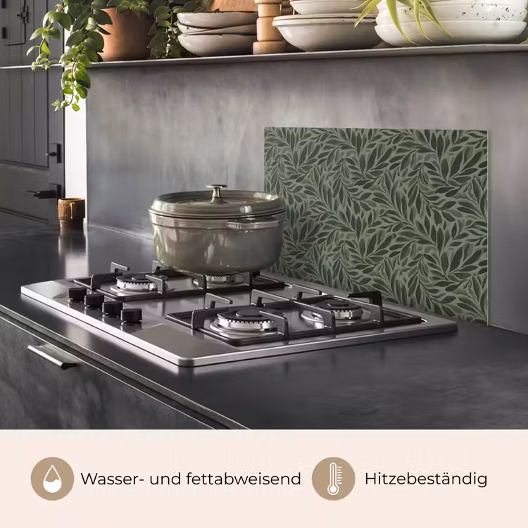 Bladeren - Organisch - Groen keuken achterwand spatscherm klein 900 -usp_DE