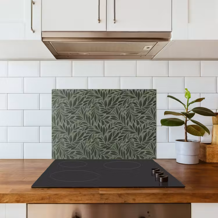 Bladeren - Organisch - Groen keuken achterwand spatscherm klein 900 -sfeer2