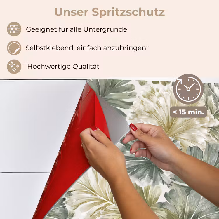 Bladeren - Botanisch - Groen keuken achterwand spatscherm klein 900 -spatscherm_DE