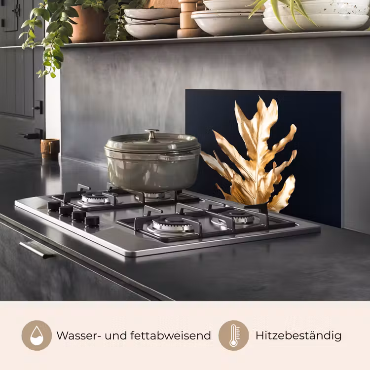 Bladeren - Goud - Herfst - Natuur - Luxe keuken achterwand spatscherm klein -usp_DE