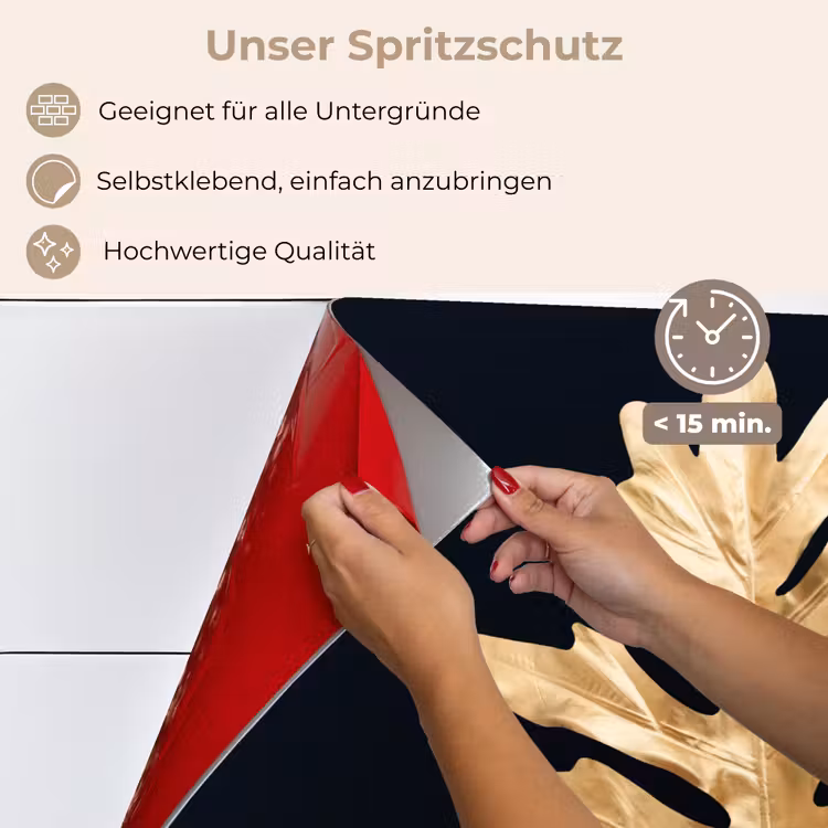 Bladeren - Herfst - Goud - Zwart - Natuur - Luxe keuken achterwand spatscherm klein -spatscherm_DE