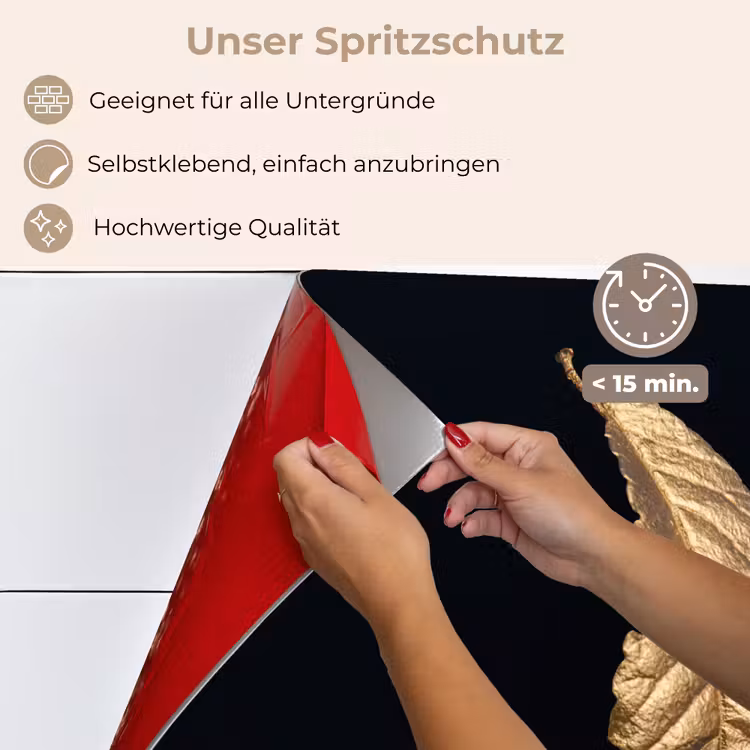 Bladeren - Luxe - Goud - Zwart - Natuur keuken achterwand spatscherm klein -spatscherm_DE