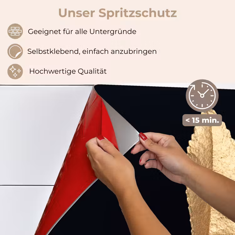Bladeren - Black and gold - Luxe - Chic - Natuur keuken achterwand spatscherm klein -spatscherm_DE