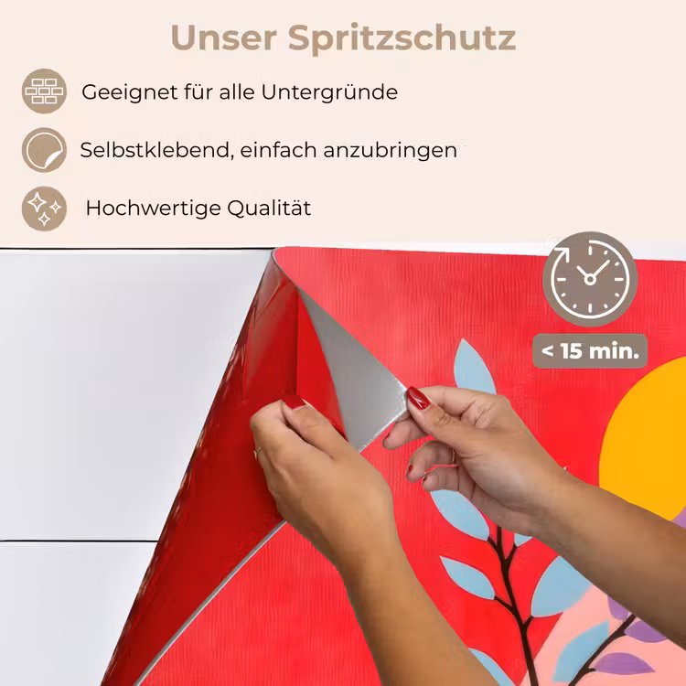 Bladeren - Zon - Abstracte vormen keuken achterwand spatscherm klein -spatscherm_DE