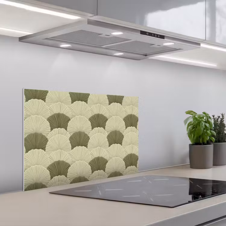 Bladeren - Structuur - Groen keuken achterwand spatscherm klein 900 -3d_schuin