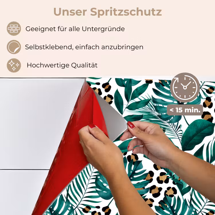Bladeren - Tropisch - Jungle keuken achterwand spatscherm klein -spatscherm_DE