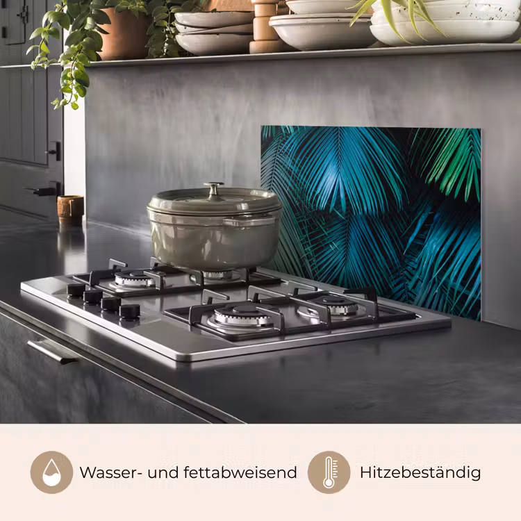 Bladeren - Tropisch - Jungle - Donkergroen keuken achterwand spatscherm klein -usp_DE