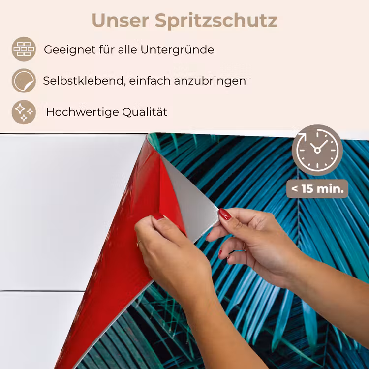 Bladeren - Tropisch - Jungle - Donkergroen keuken achterwand spatscherm klein -spatscherm_DE