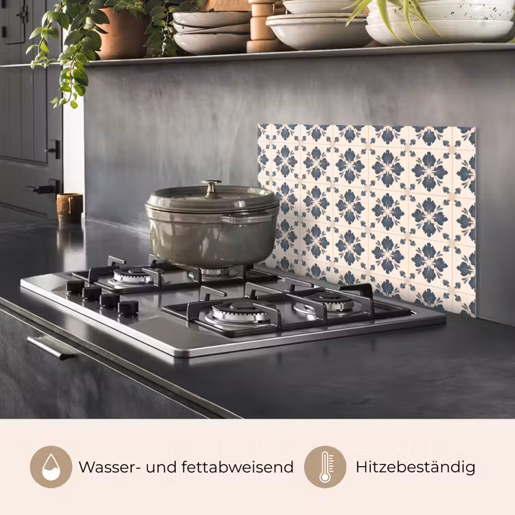 Bladvorm - Klassiek - Kleurrijk keuken achterwand spatscherm klein 900 -usp_DE