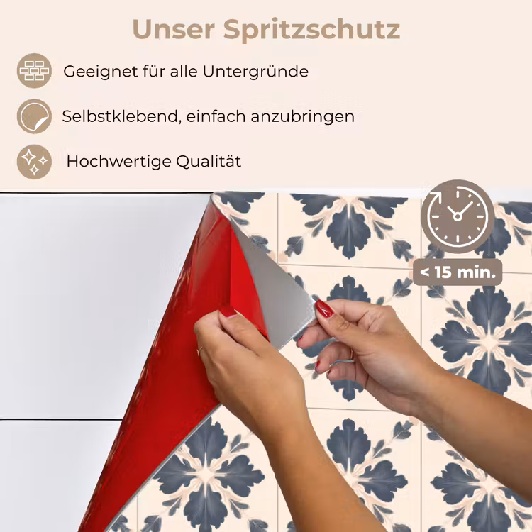 Bladvorm - Klassiek - Kleurrijk keuken achterwand spatscherm klein 900 -spatscherm_DE