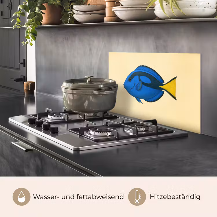 Blauw - Dory - Vis - Staartvin keuken achterwand spatscherm klein -usp_DE