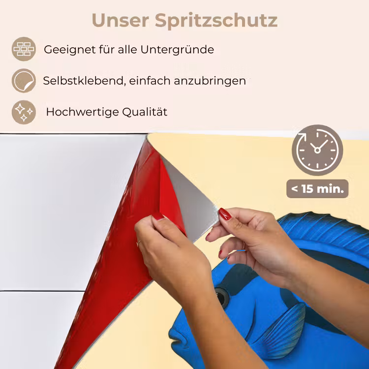 Blauw - Dory - Vis - Staartvin keuken achterwand spatscherm klein -spatscherm_DE