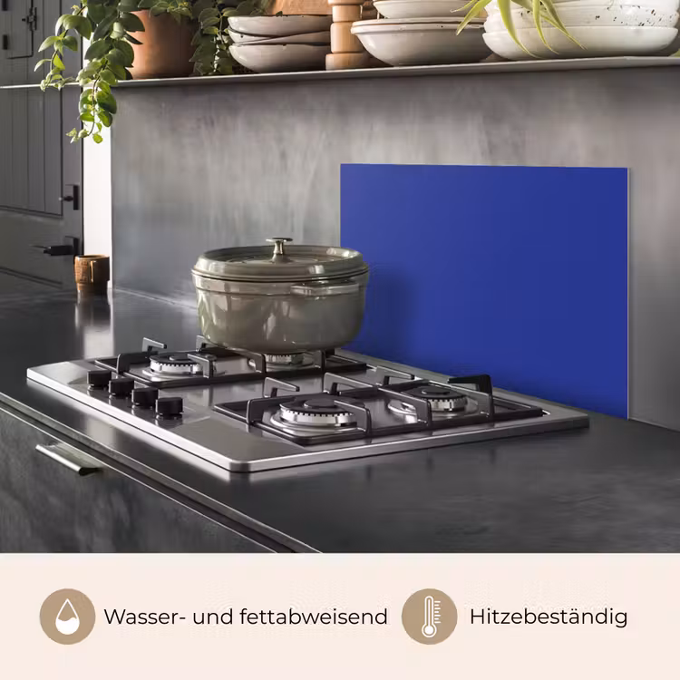 Blauw - Effen kleur - Donkerblauw keuken achterwand spatscherm klein 900 -usp_DE