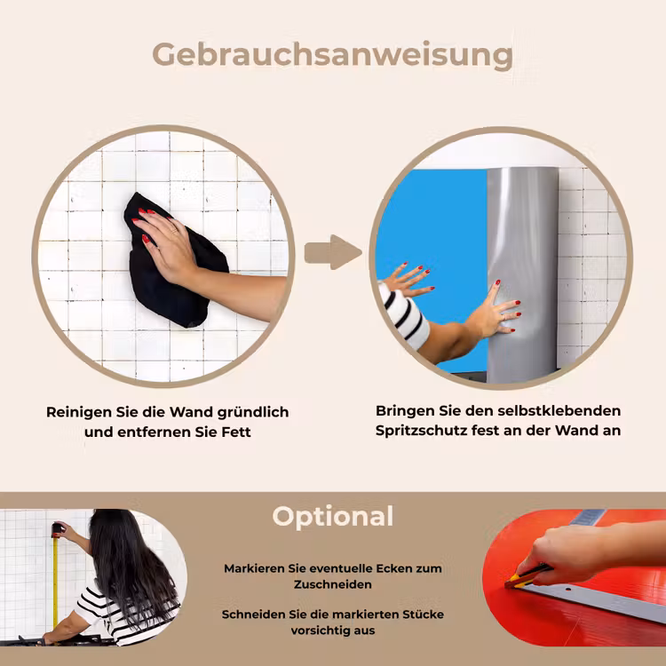 Blauw - Licht - Kleuren keuken achterwand spatscherm klein 900 -gebruiksaanwijzing_DE