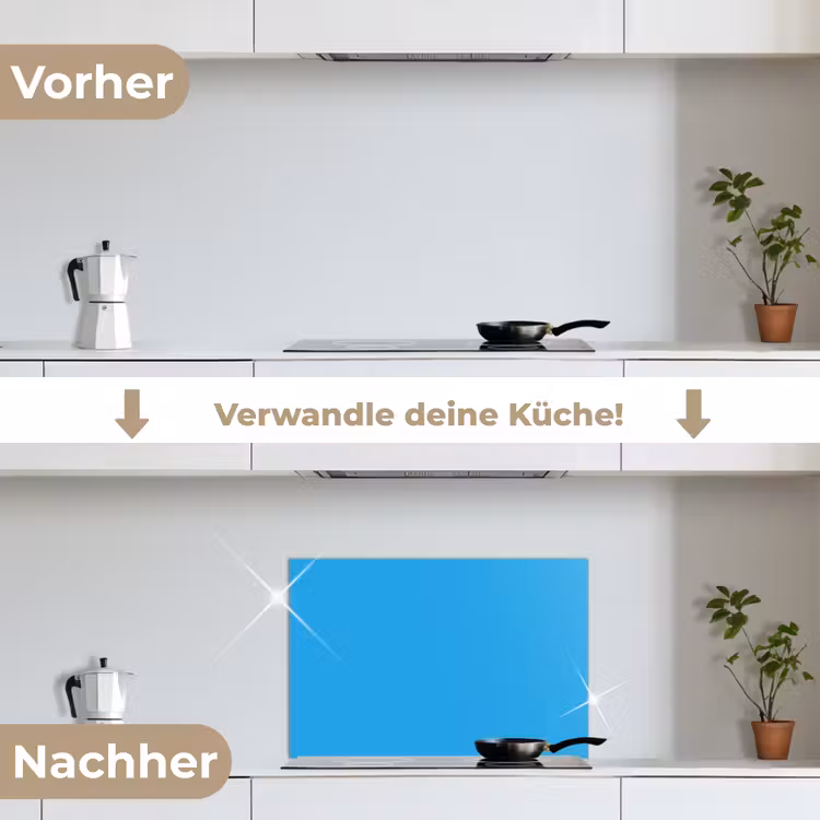 Blauw - Licht - Kleuren keuken achterwand spatscherm klein 900 -voor_na_DE