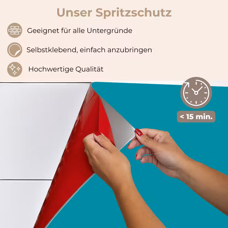 Blauw - Effen kleur keuken achterwand spatscherm klein 900 -spatscherm_DE