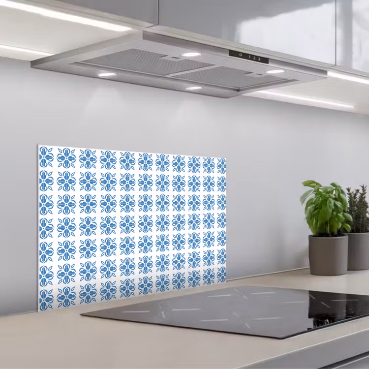 Zee - Sfeer - Blauw - Wit keuken achterwand spatscherm klein 900 -3d_schuin
