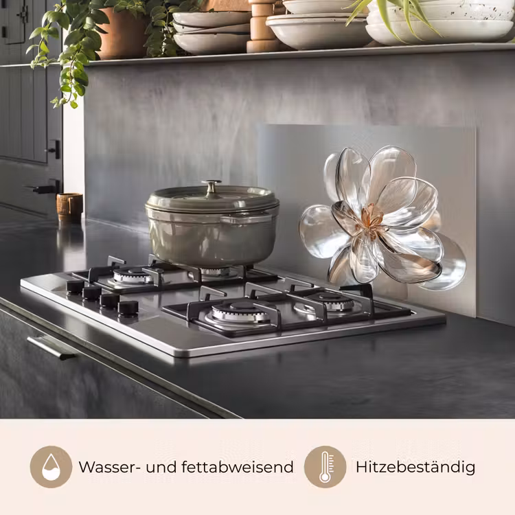 Bloem - Glazen - Doorzichtig keuken achterwand spatscherm klein -usp_DE