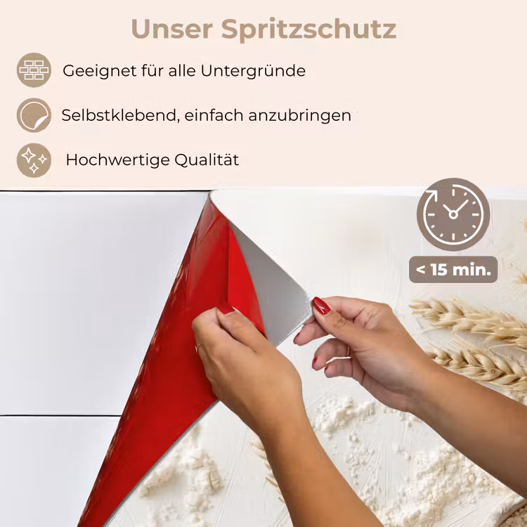 Bloem - Hout - Tarwe keuken achterwand spatscherm klein -spatscherm_DE