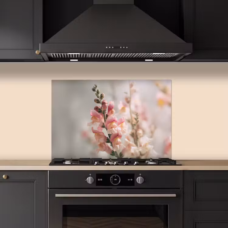Bloem - Leeuwenbek - Roze - Stengel keuken achterwand spatscherm klein -sfeer1