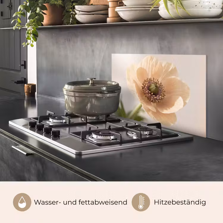 Bloem - Minimalistisch - Groen keuken achterwand spatscherm klein -usp_DE