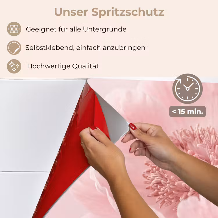 Bloem - Pioenroos - Roze keuken achterwand spatscherm klein -spatscherm_DE