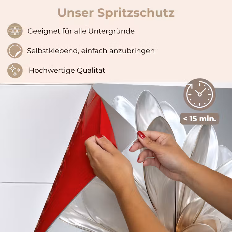 Bloem - Wit - Neutraal keuken achterwand spatscherm klein -spatscherm_DE