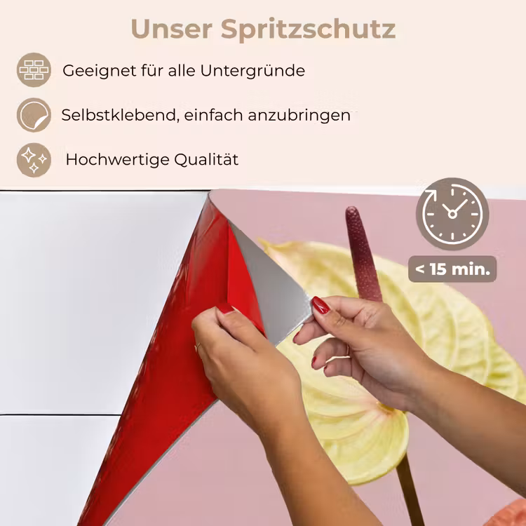 Bloemen - Anthuriums - Geel - Roze keuken achterwand spatscherm klein -spatscherm_DE