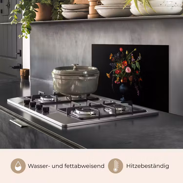 Bloemen - Bessen - Klassiek keuken achterwand spatscherm klein -usp_DE