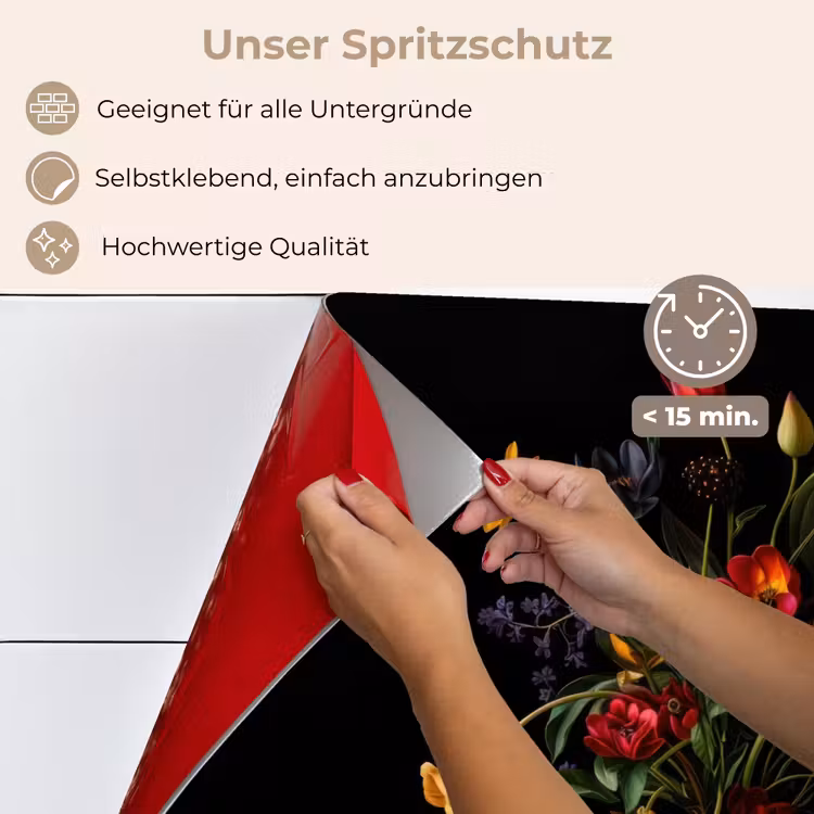 Bloemen - Bessen - Klassiek keuken achterwand spatscherm klein -spatscherm_DE