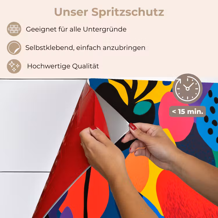 Bloemen - Bladeren - Abstract - Rood keuken achterwand spatscherm klein -spatscherm_DE