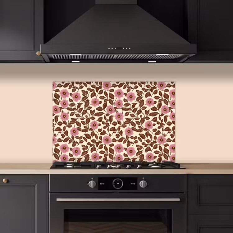Bloemen - Bladeren - Kleurrijk keuken achterwand spatscherm klein 900 -sfeer1