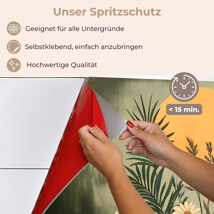 Bloemen - Bladeren - Zon - Groen keuken achterwand spatscherm klein -spatscherm_DE