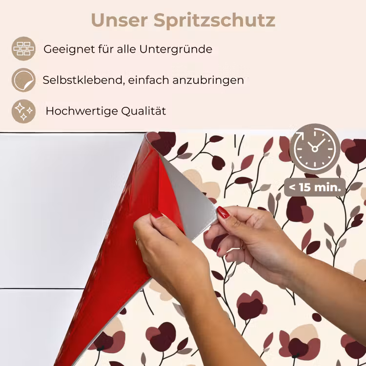 Bloemen - Botanisch - Bordeaux keuken achterwand spatscherm klein 900 -spatscherm_DE
