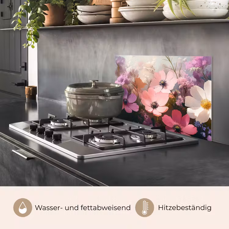 Bloemen - Kleurrijk - Bloei keuken achterwand spatscherm klein -usp_DE