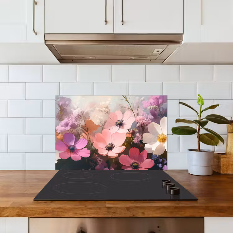 Bloemen - Kleurrijk - Bloei keuken achterwand spatscherm klein -sfeer2