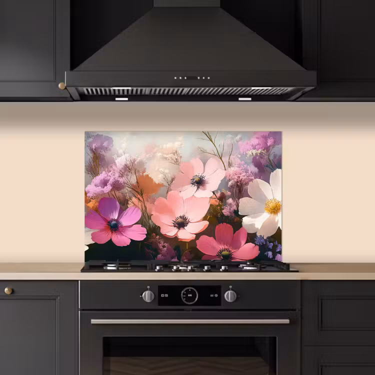 Bloemen - Kleurrijk - Bloei keuken achterwand spatscherm klein -sfeer1