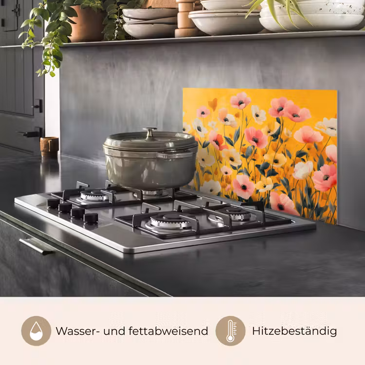 Bloemen - Veld - Geel keuken achterwand spatscherm klein -usp_DE