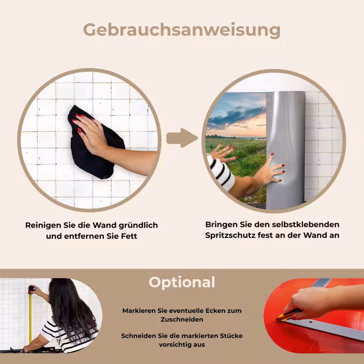 Bloemen - Madelief - Natuur - Zon - Horizon keuken achterwand spatscherm klein -gebruiksaanwijzing_DE