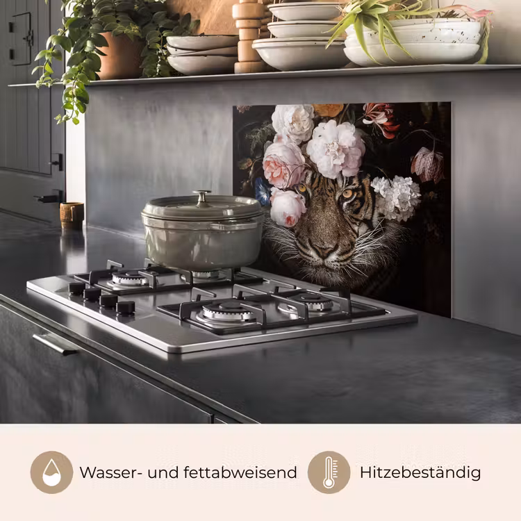 Bloemen - Jan Davidsz de Heem - Tijger - Schilderij - Stilleven - Oude meesters keuken achterwand spatscherm middel -usp_DE