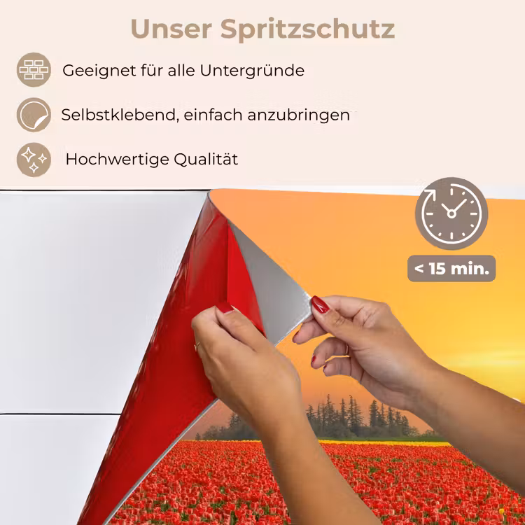 Bloemen - Landschap - Tulpen - Zonsondergang keuken achterwand spatscherm klein -spatscherm_DE
