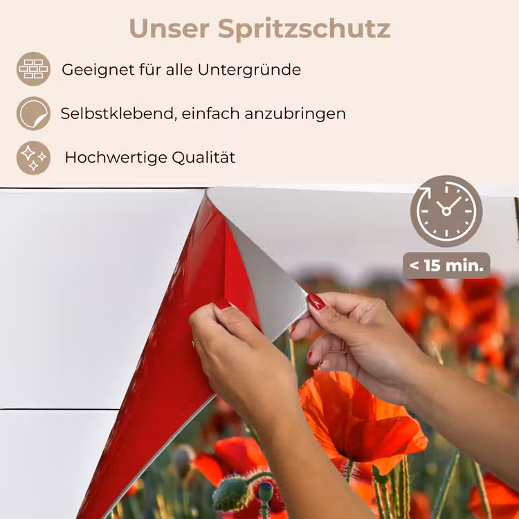 Bloemen - Klaprozen - Natuur - Rood keuken achterwand spatscherm klein -spatscherm_DE