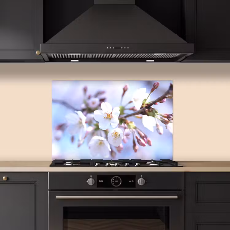 Bloemen - Sakura - Tak - Bloesem takken keuken achterwand spatscherm klein -sfeer1