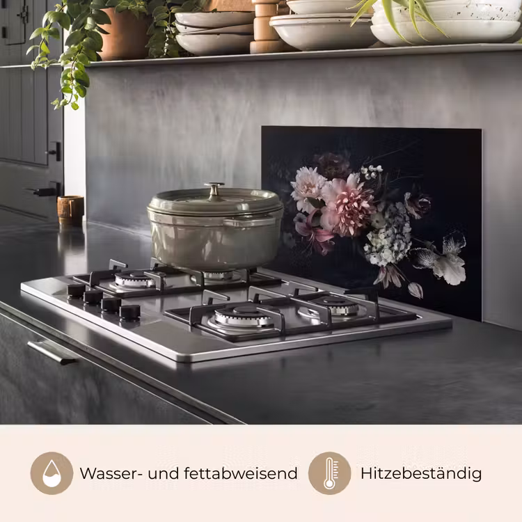 Nachtelijk Bloemenarrangement keuken achterwand spatscherm klein -usp_DE