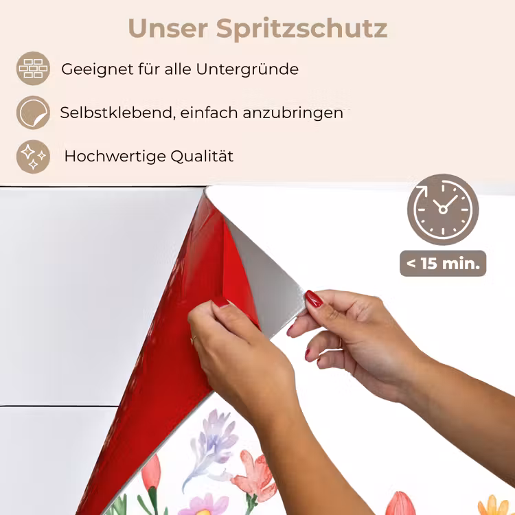 Bloementuin - Kleurrijk - Eieren keuken achterwand spatscherm klein -spatscherm_DE